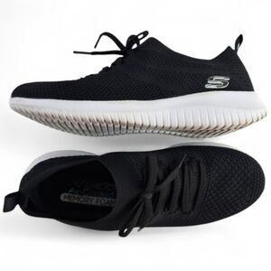 Skechers Women's Black Textile Lace Up Lightweight Athletic Shoes Size 10